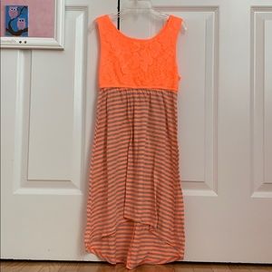 Grey orange dress